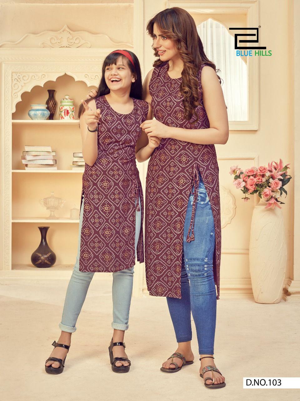 Blue Hills Like Mom Like Daughter Vol 3 Designer Combo Kurti Catalog