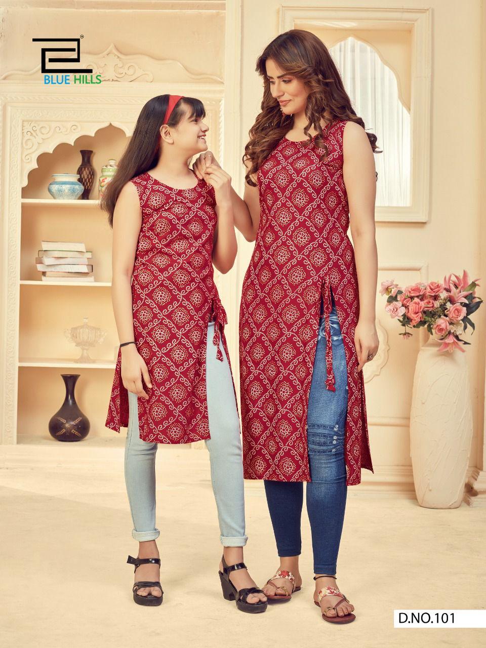 Blue Hills Like Mom Like Daughter Vol 3 Designer Combo Kurti Catalog