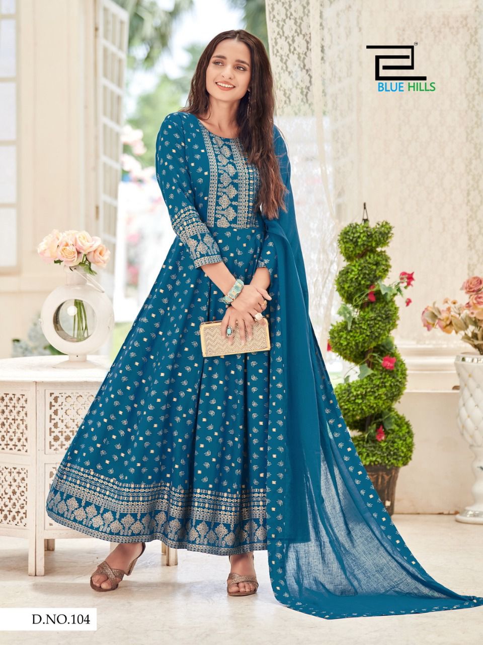 Blue Hills Manika Mage Hithe Anarkali Long Kurti With Dupatta Catalog