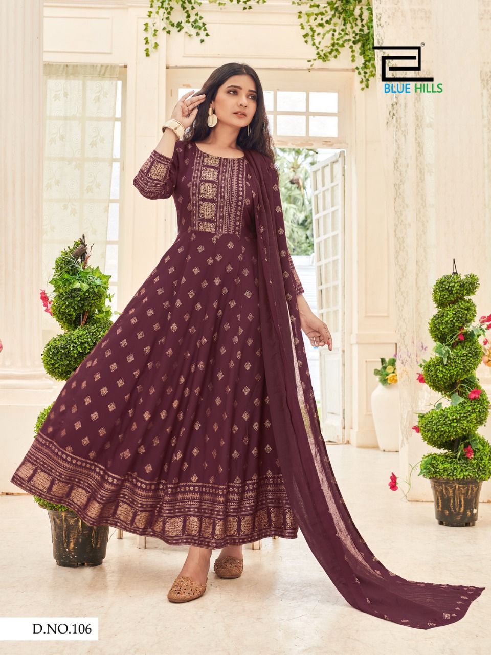 Blue Hills Manika Mage Hithe Anarkali Long Kurti With Dupatta Catalog