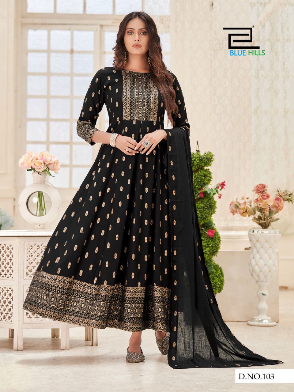 Blue Hills Manika Mage Hithe Anarkali Long Kurti With Dupatta Catalog