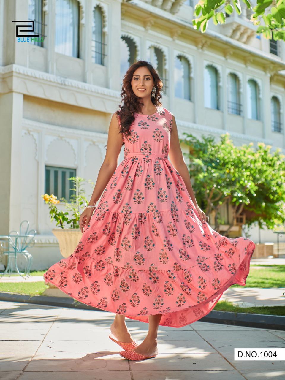 Fancy Foil Printed Gown Style Kurtis at Rs.749/Piece in surat offer by  Feshina4u