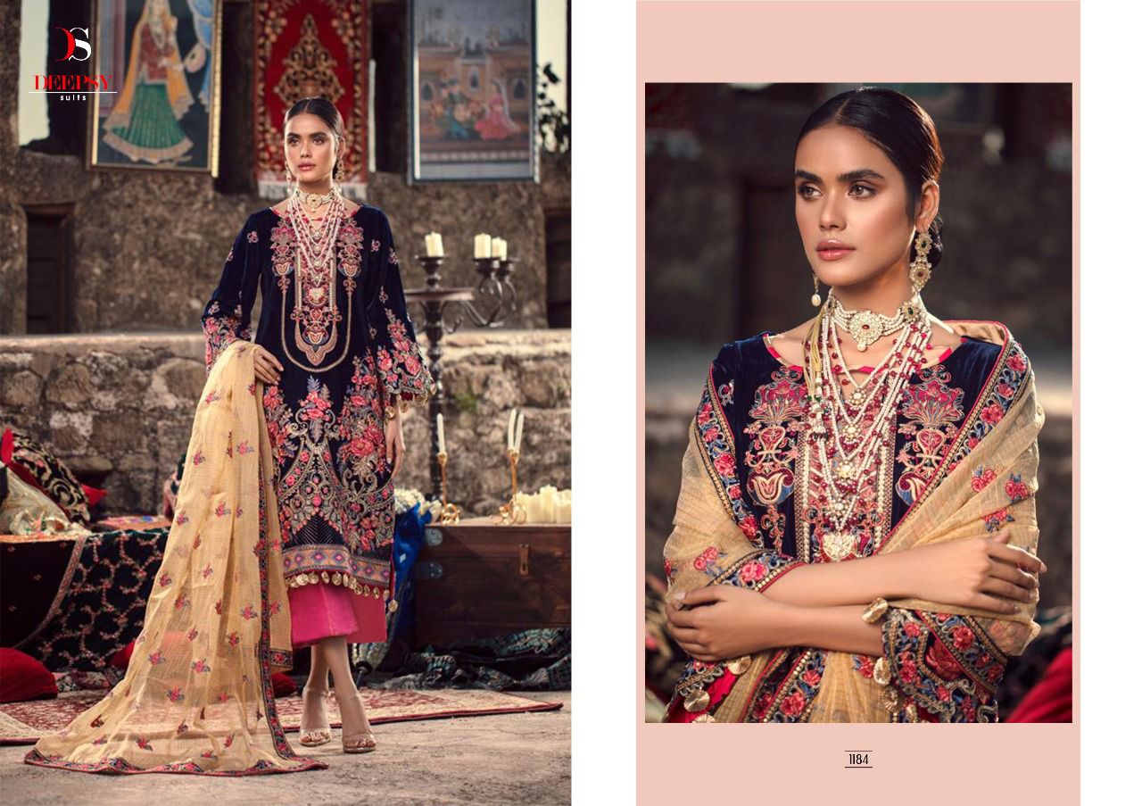 Deepsy Aniiq Velevt Embroidery Salwar Kameez  Velvet Dress Designs Pakistani Suits Catalog