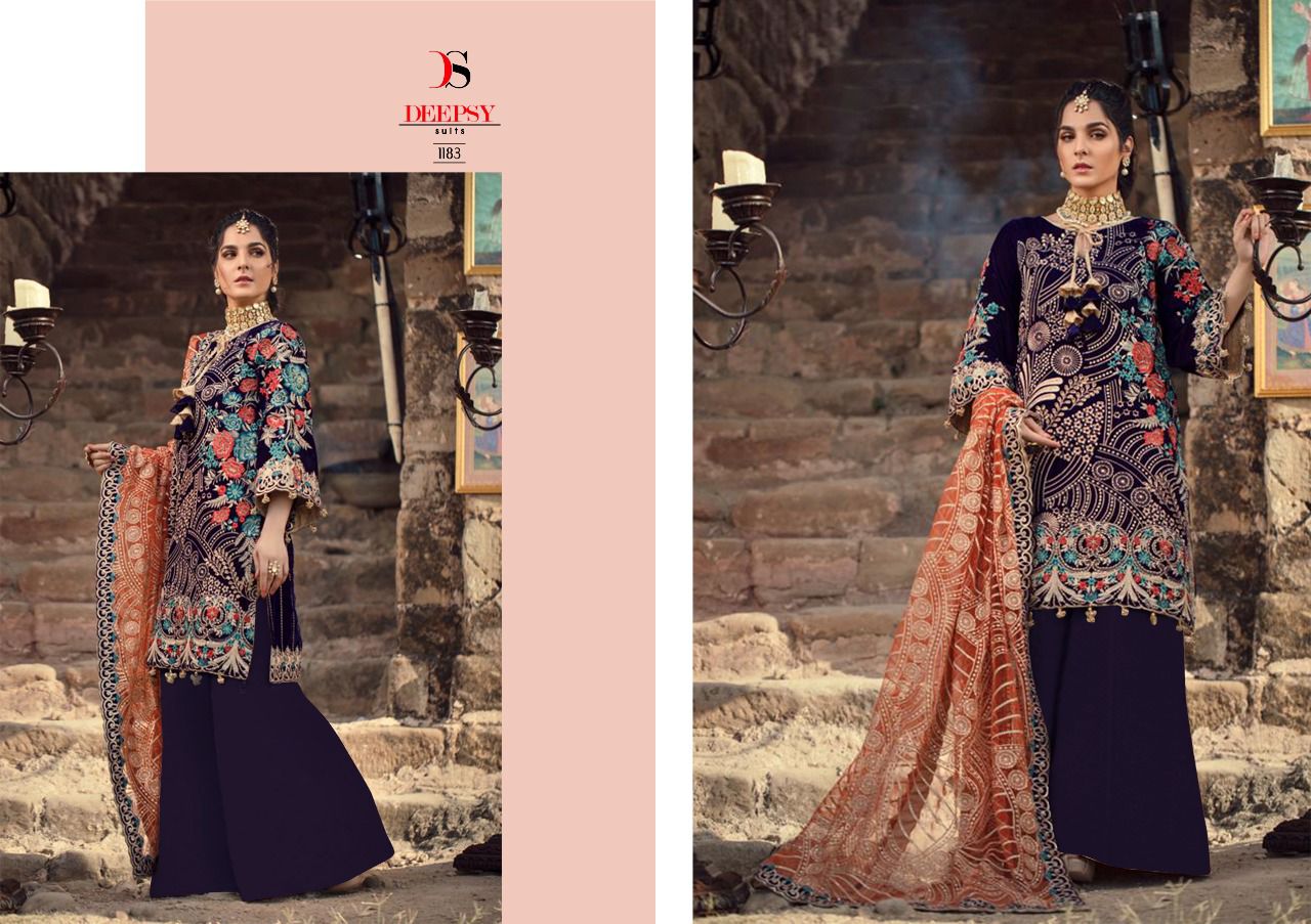 Deepsy Aniiq Velevt Embroidery Salwar Kameez  Velvet Dress Designs Pakistani Suits Catalog