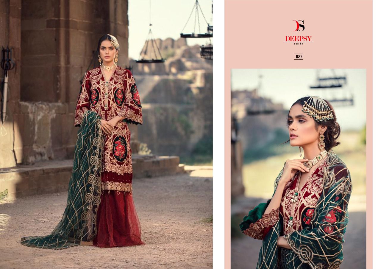 Deepsy Aniiq Velevt Embroidery Salwar Kameez  Velvet Dress Designs Pakistani Suits Catalog