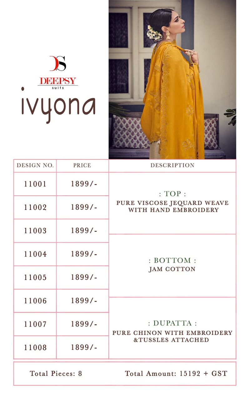 Deepsy Lvyona Viscose Embroidery  Designer Dress Material