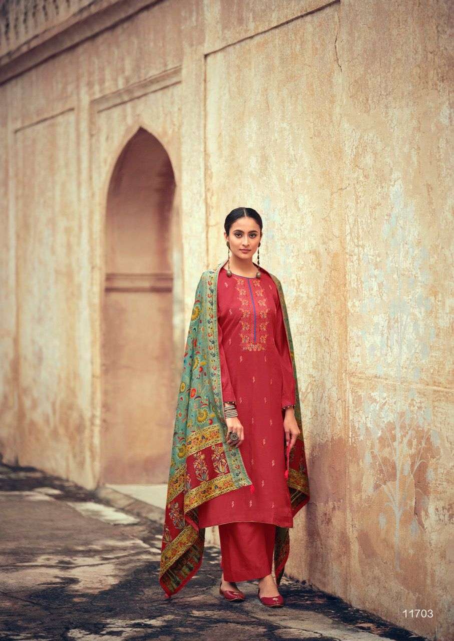 Deepsy  Basera Tussar Silk With Embroidery Work Dress Material Catalog