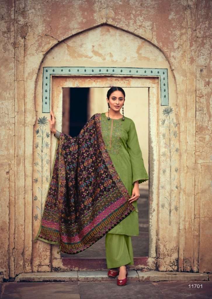 Deepsy  Basera Tussar Silk With Embroidery Work Dress Material Catalog