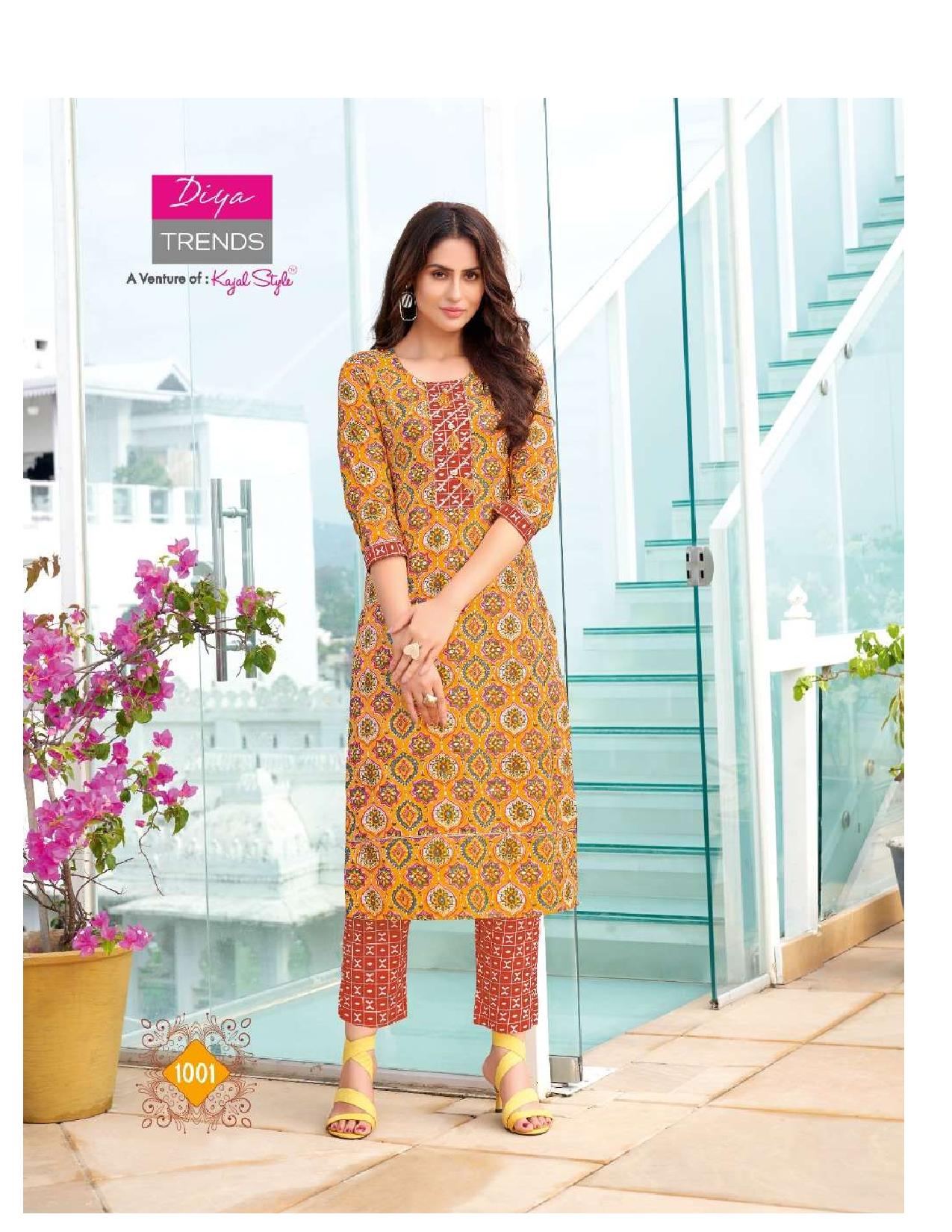 Diyatrends  Cotton Candy  Vol  1 Fancy Wear Cotton Kurti With Bottom Catalog