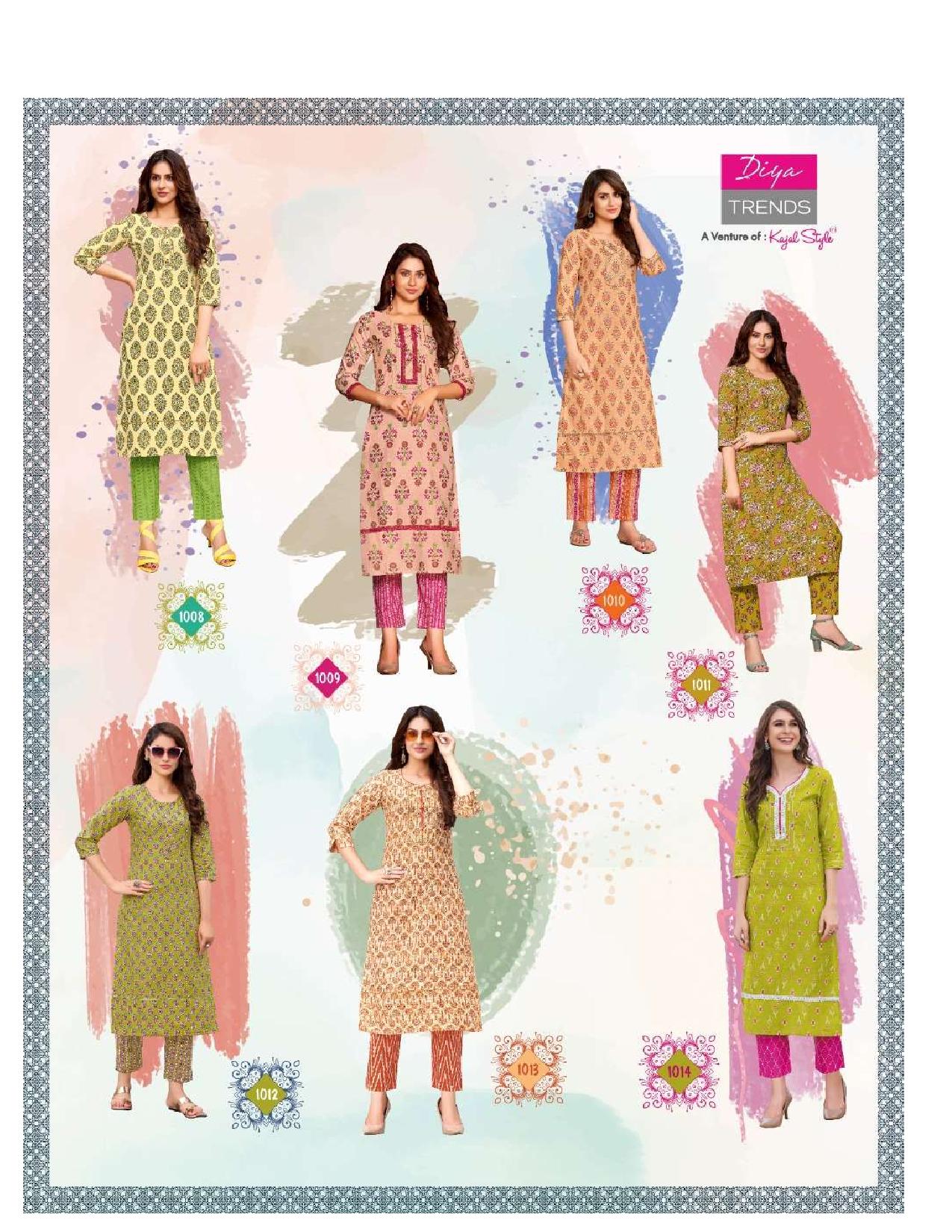 Diyatrends  Cotton Candy  Vol  1 Fancy Wear Cotton Kurti With Bottom Catalog