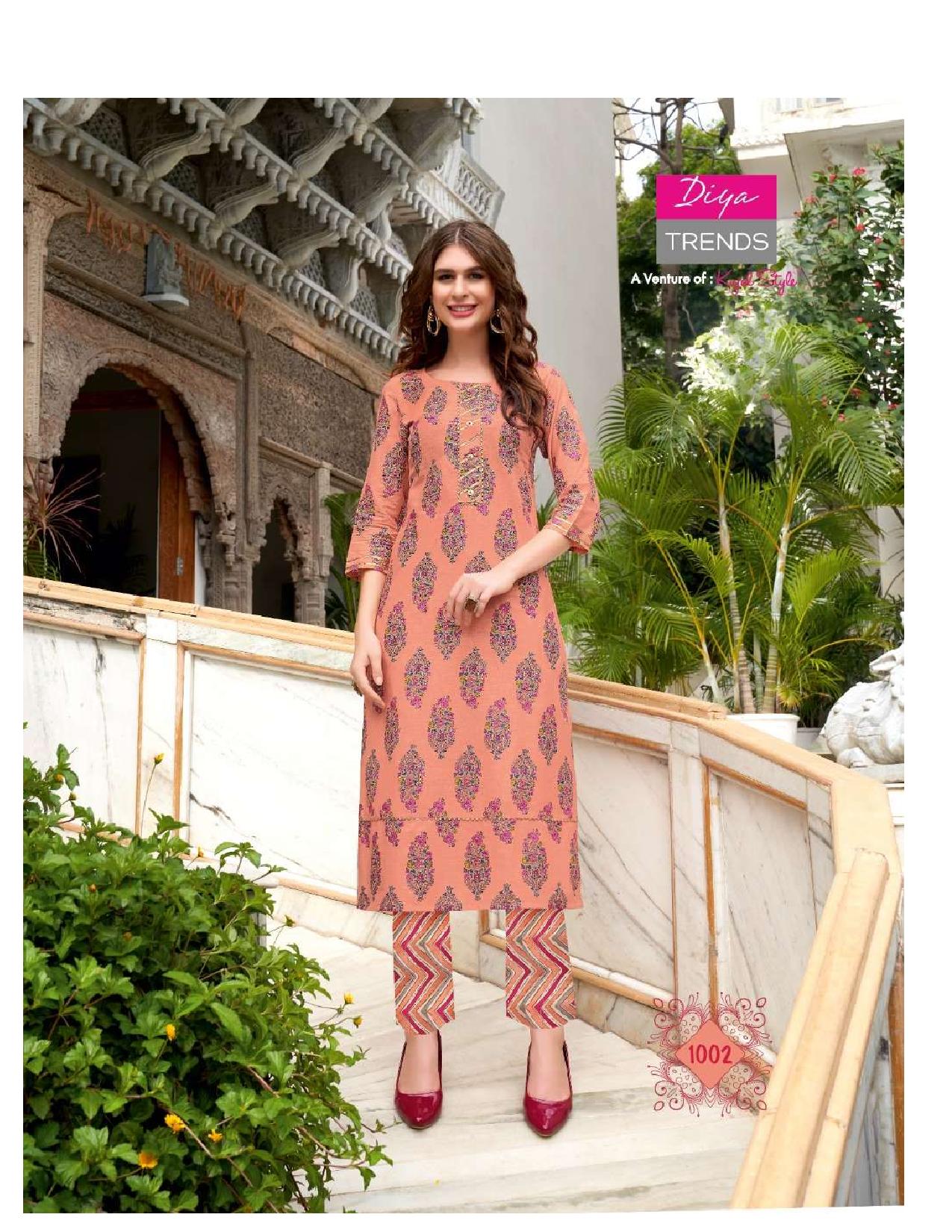 Diyatrends  Cotton Candy  Vol  1 Fancy Wear Cotton Kurti With Bottom Catalog