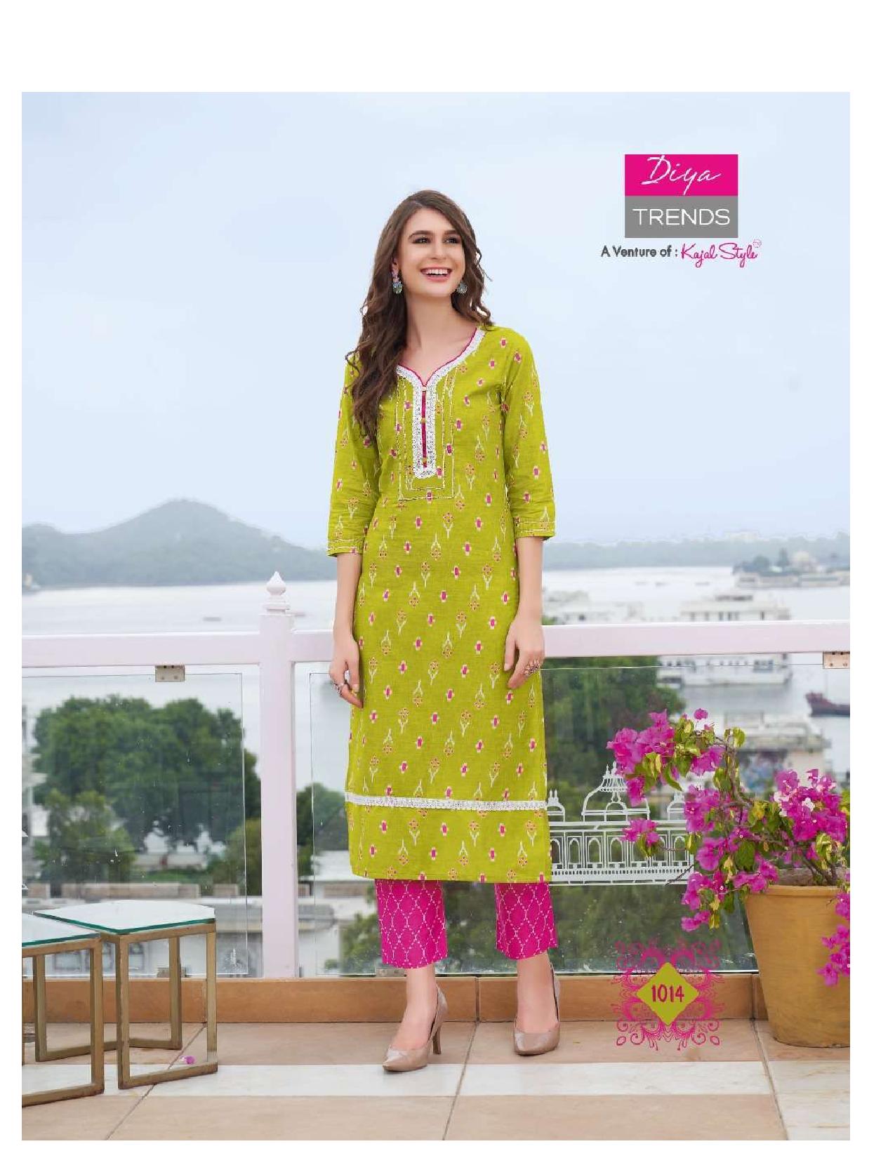 Diyatrends  Cotton Candy  Vol  1 Fancy Wear Cotton Kurti With Bottom Catalog
