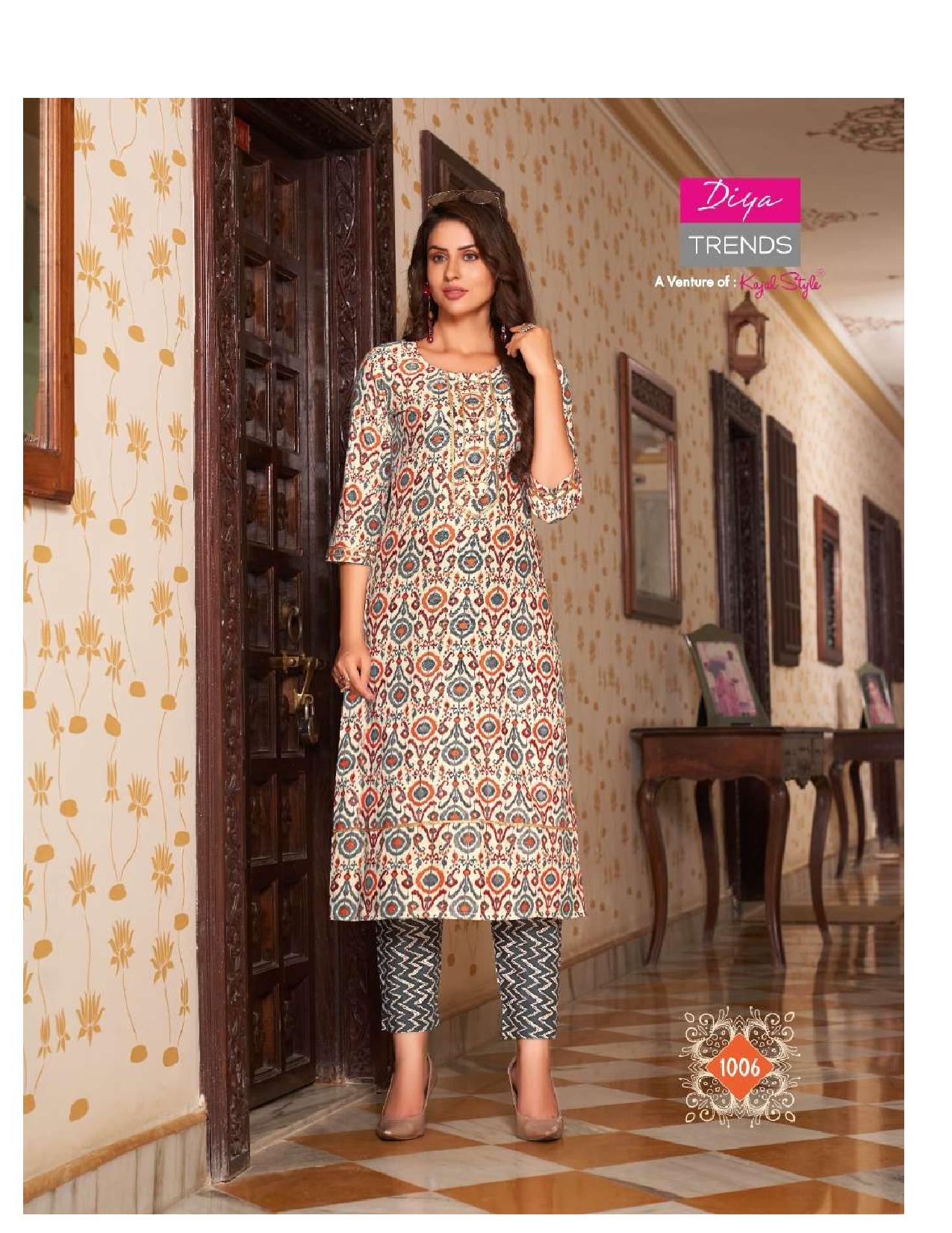 Diyatrends  Cotton Candy  Vol  1 Fancy Wear Cotton Kurti With Bottom Catalog