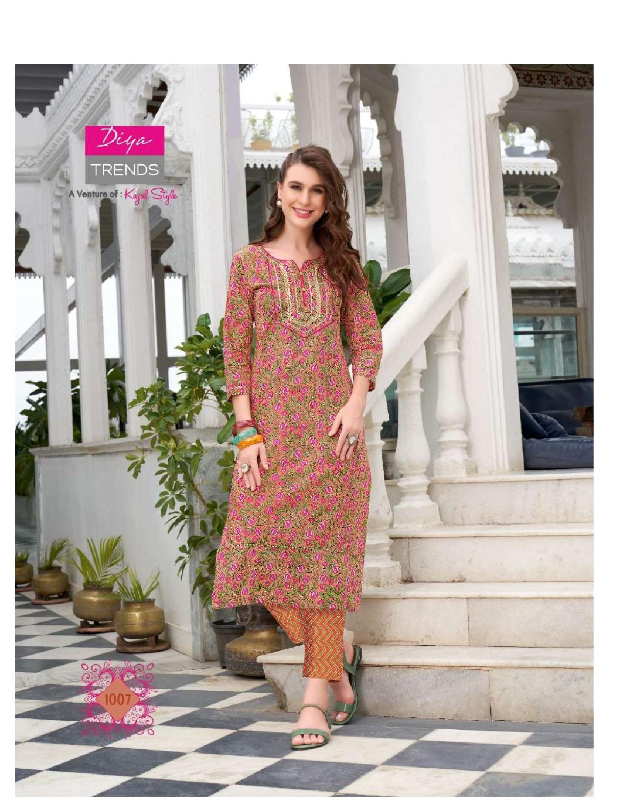 Diyatrends  Cotton Candy  Vol  1 Fancy Wear Cotton Kurti With Bottom Catalog