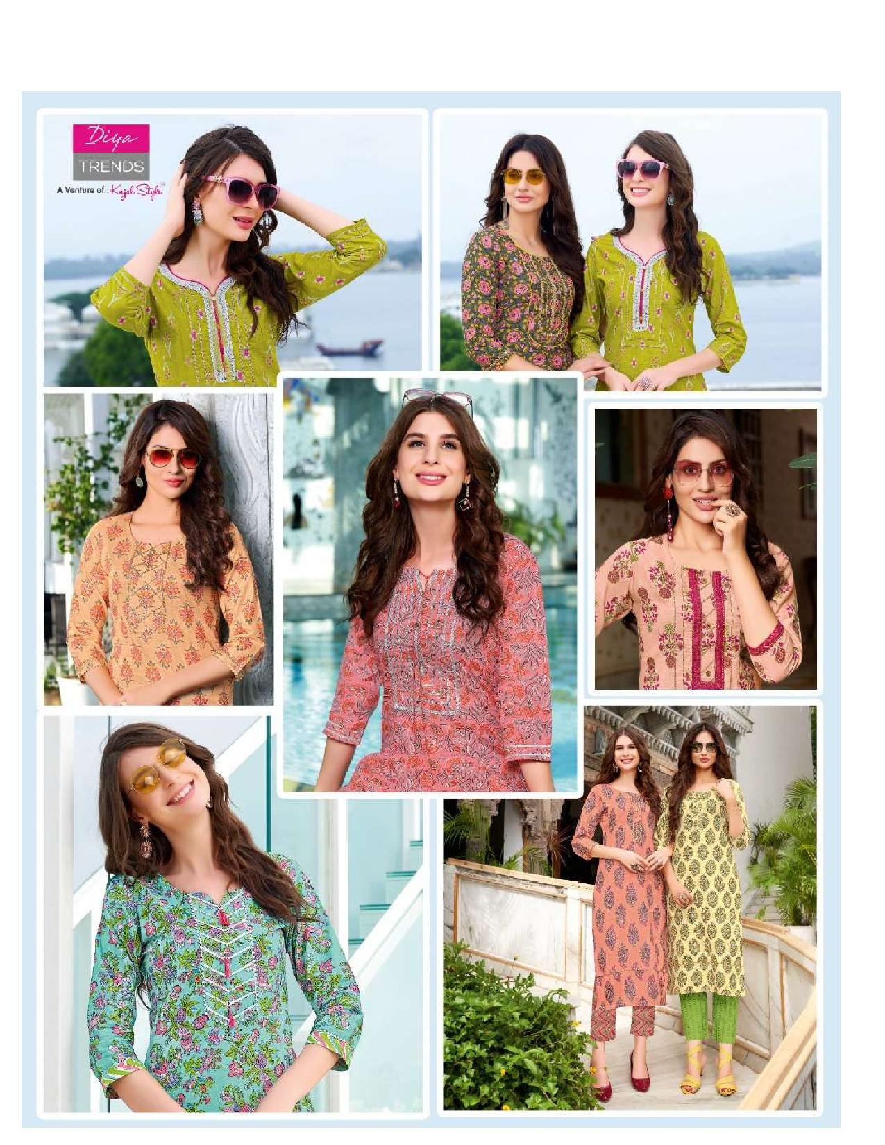 Diyatrends  Cotton Candy  Vol  1 Fancy Wear Cotton Kurti With Bottom Catalog