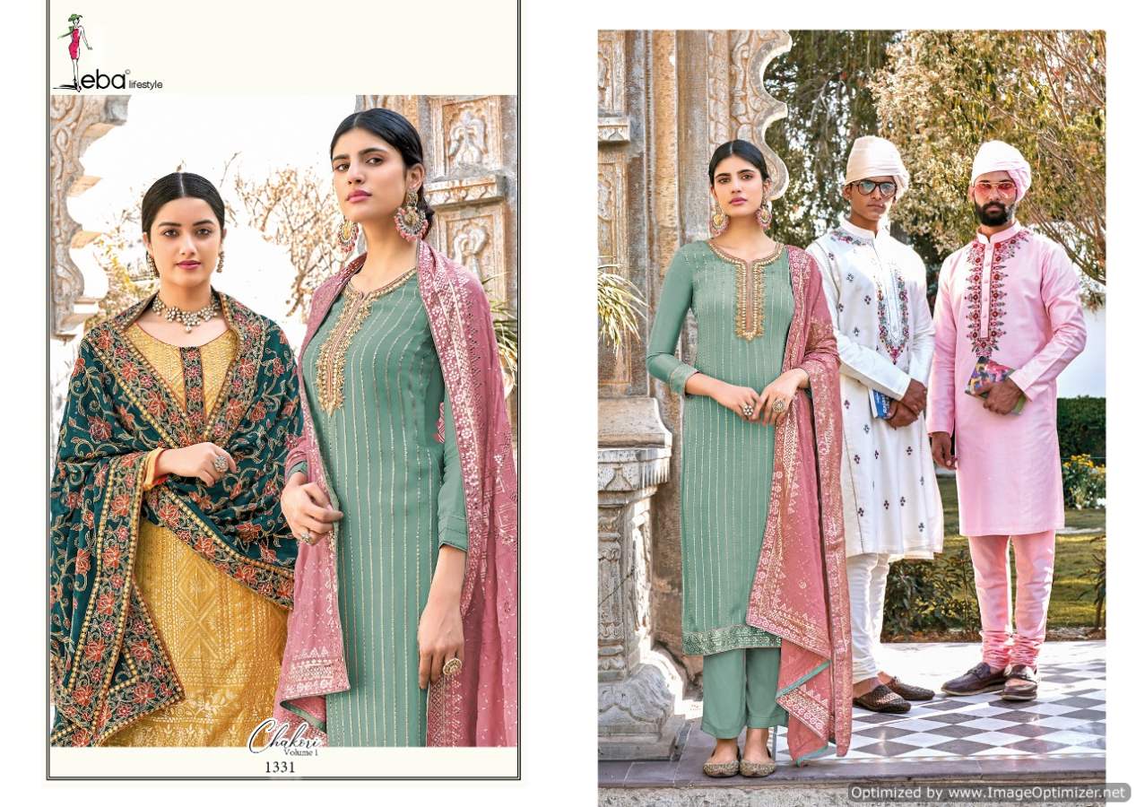 Eba Chakori  Vol  1 Festive Wear Embroidery Salwar Kameez Catalog