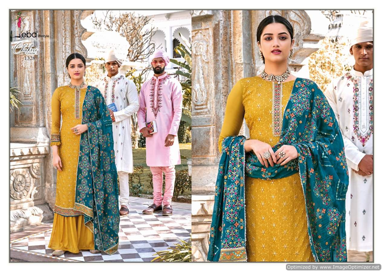 Eba Chakori  Vol  1 Festive Wear Embroidery Salwar Kameez Catalog
