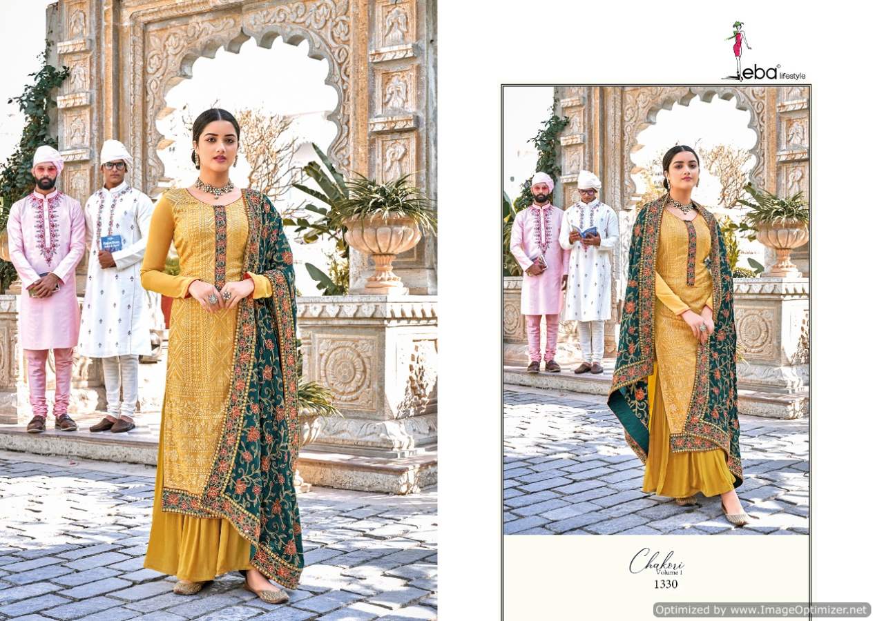 Eba Chakori  Vol  1 Festive Wear Embroidery Salwar Kameez Catalog