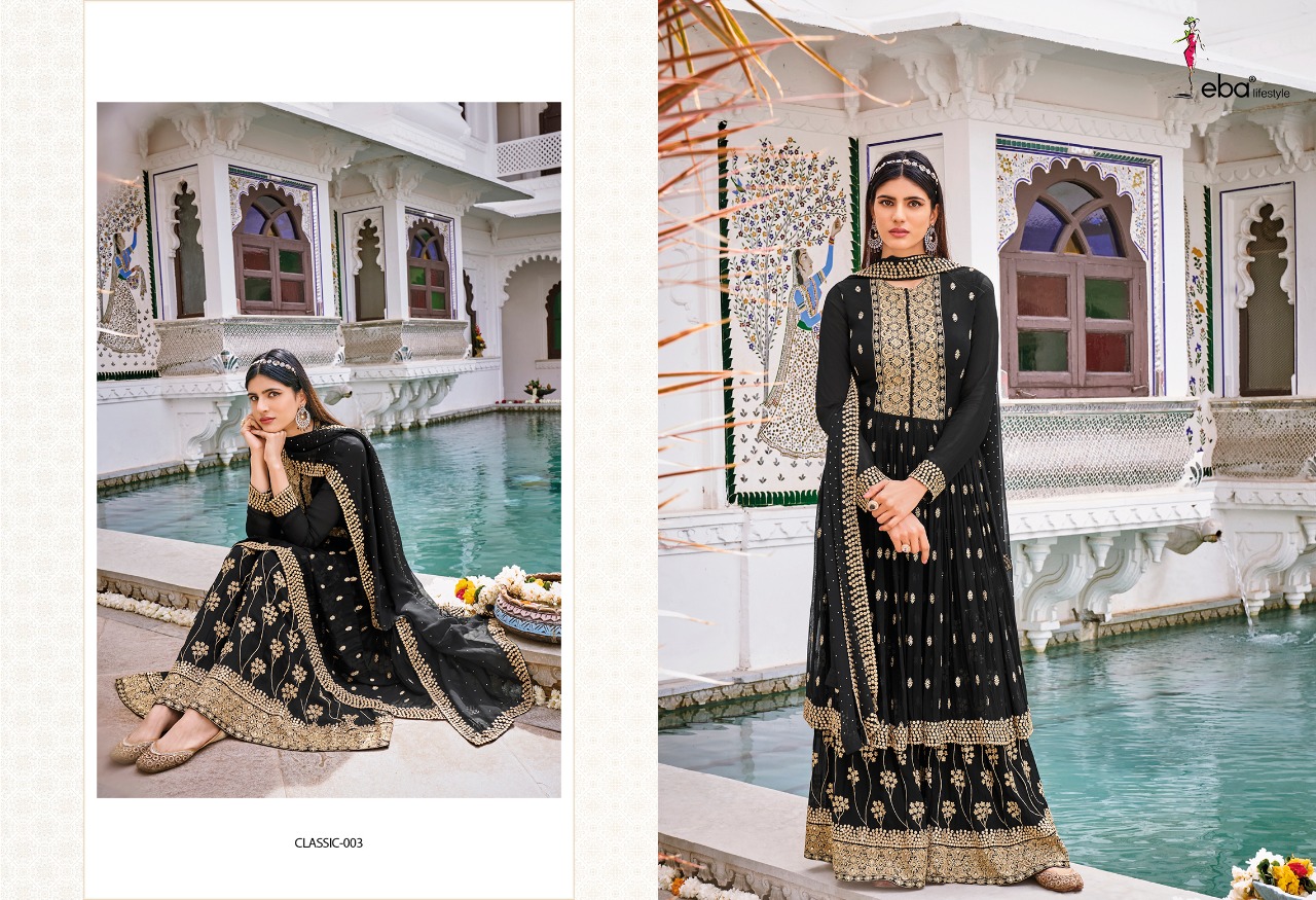 Eba Classic Vol  3 Georgette Wear Designer Salwar Suits Catalog