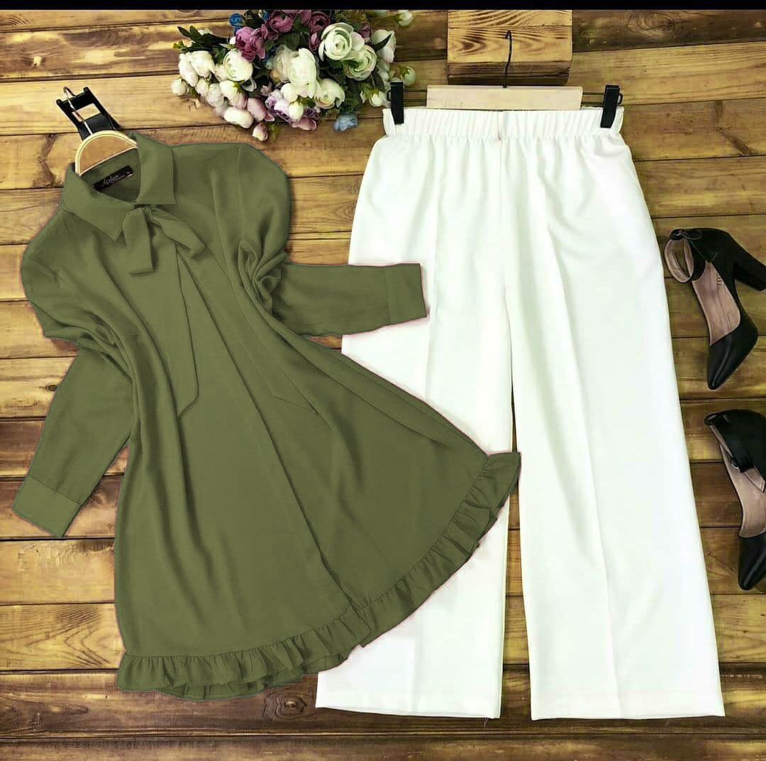 fcity.in - Women Casual Printed Rayon Green Kurta Threequarter Sleevesplus  Size