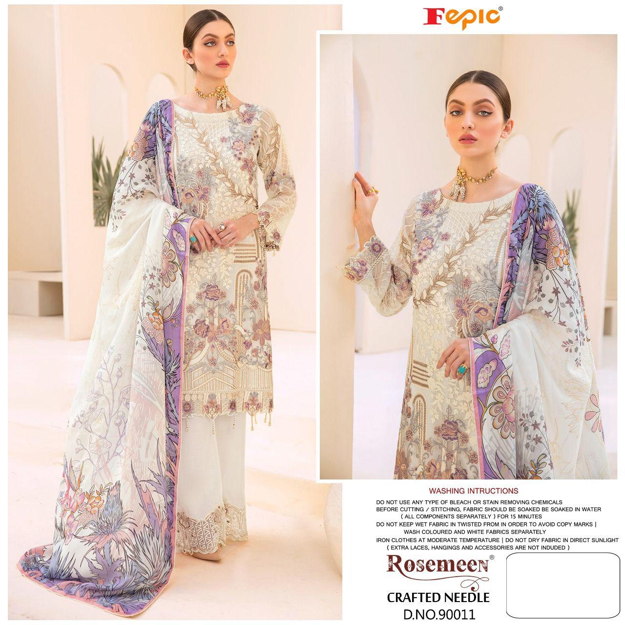 Fepic Rosemeen Crafted Needle Pakistani Salwar Suit Catalog