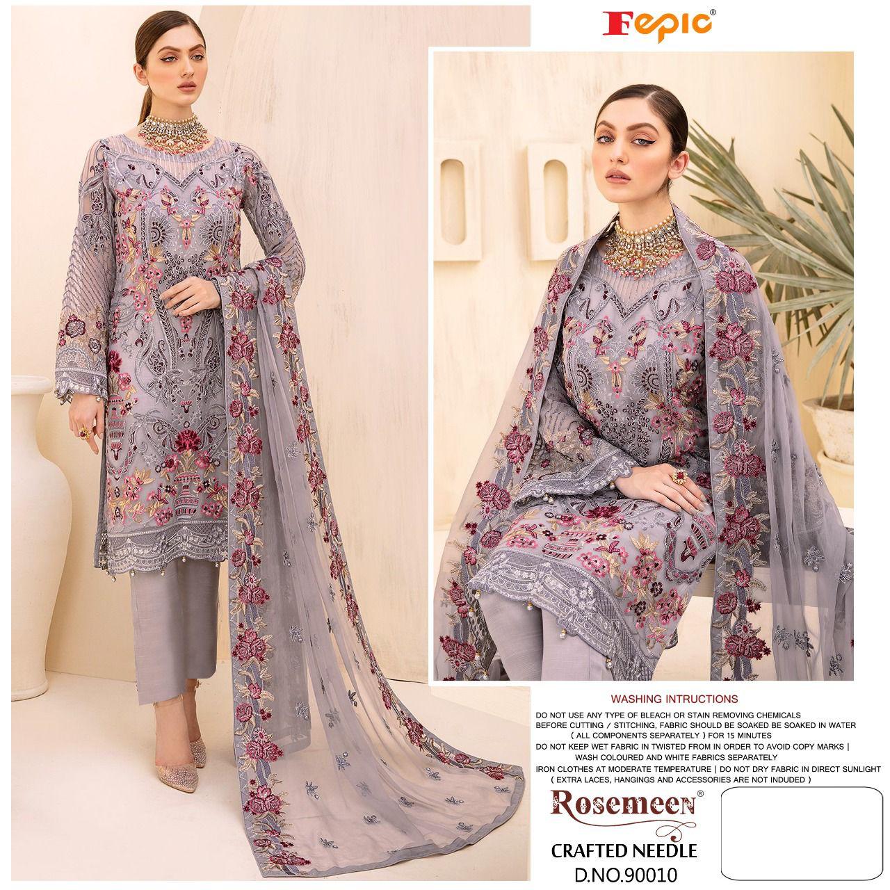 Fepic Rosemeen Crafted Needle Pakistani Salwar Suit Catalog