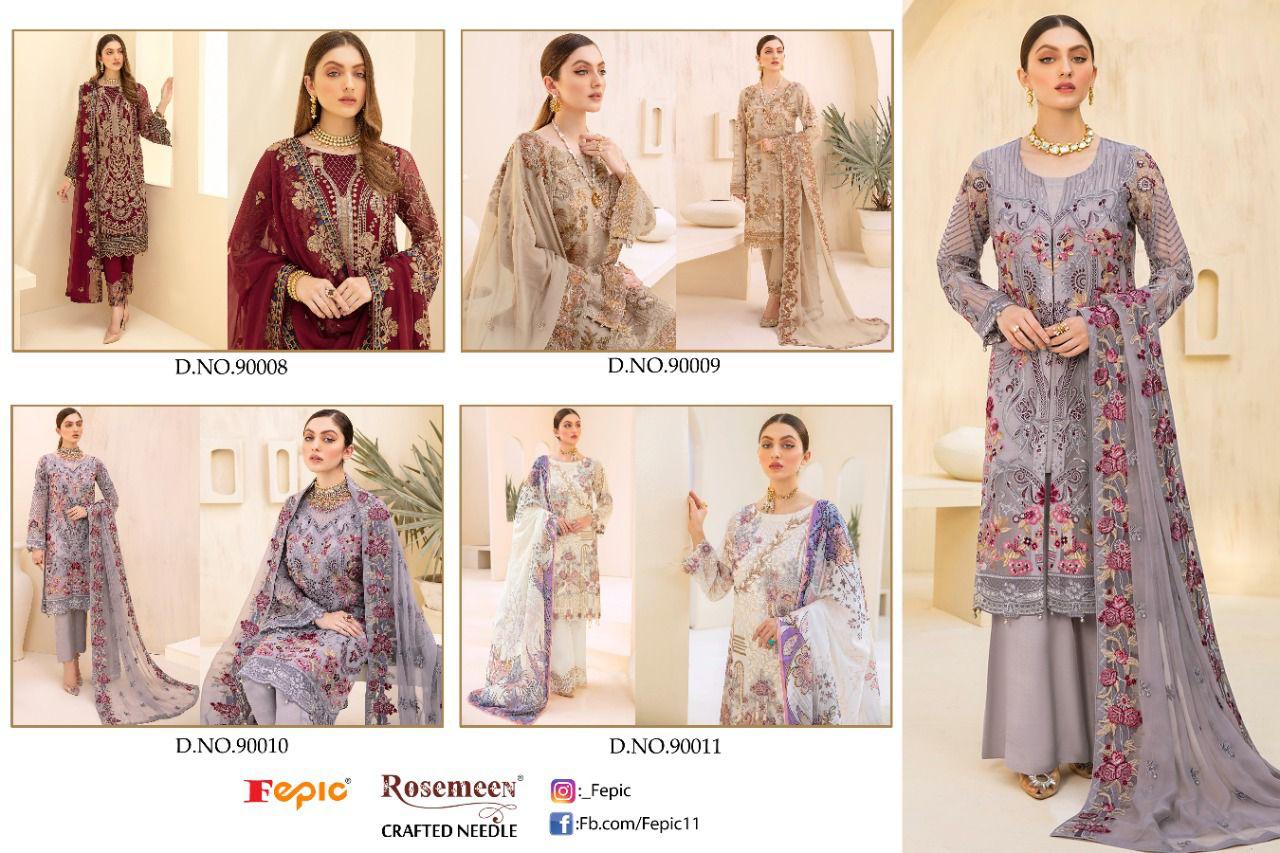 Fepic Rosemeen Crafted Needle Pakistani Salwar Suit Catalog