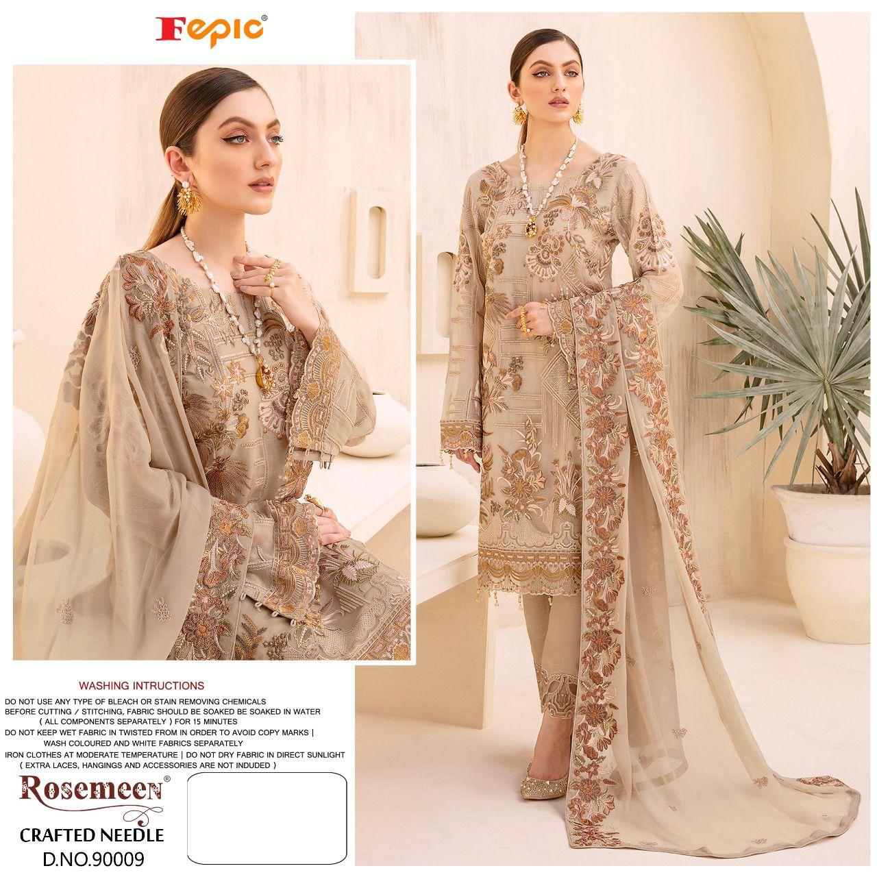 Fepic Rosemeen Crafted Needle Pakistani Salwar Suit Catalog