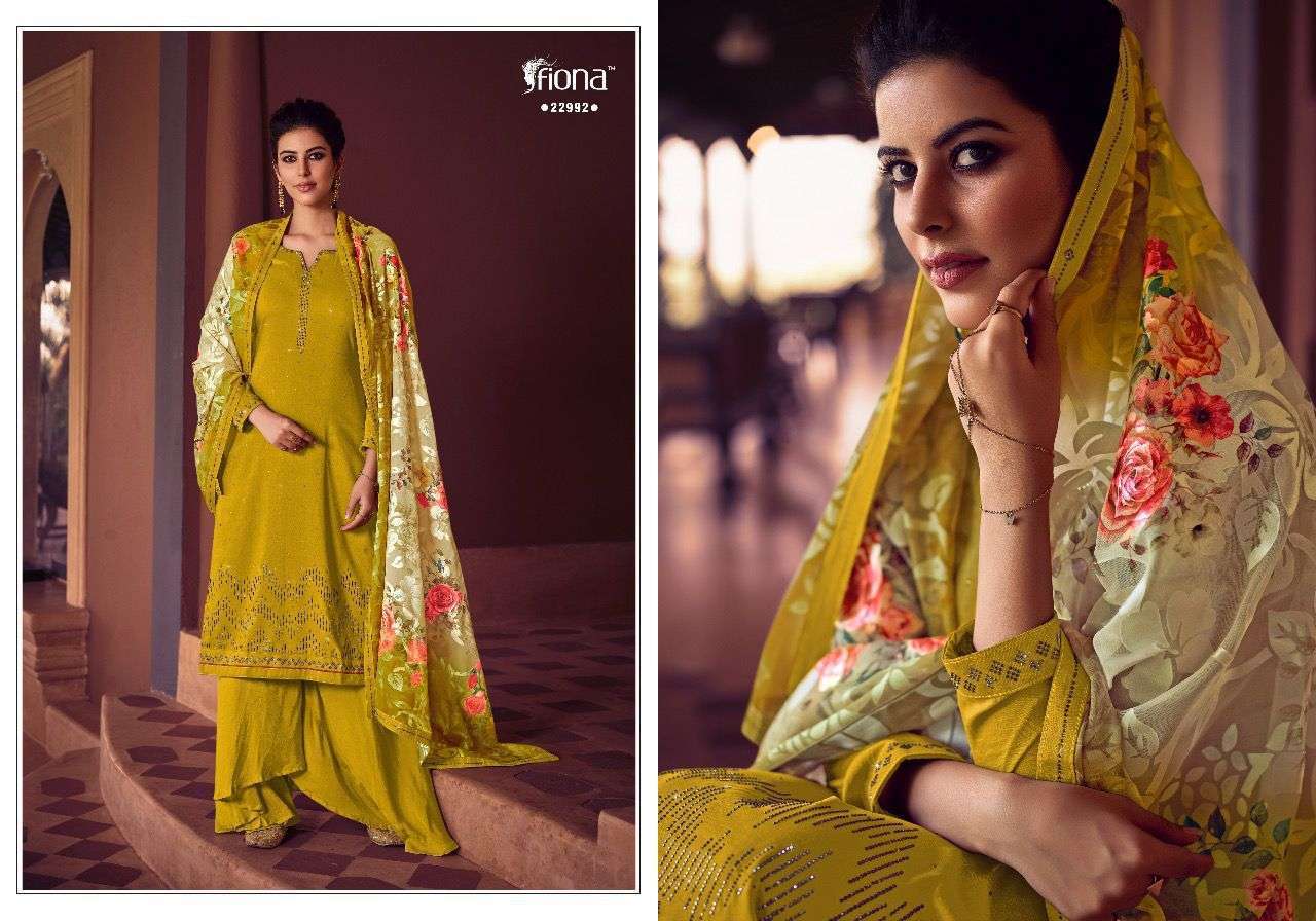 Fiona Harmony Soft Silk With Embroidery Work Salwar Suits Catalog