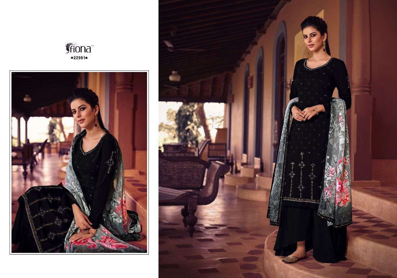 Fiona Harmony Soft Silk With Embroidery Work Salwar Suits Catalog