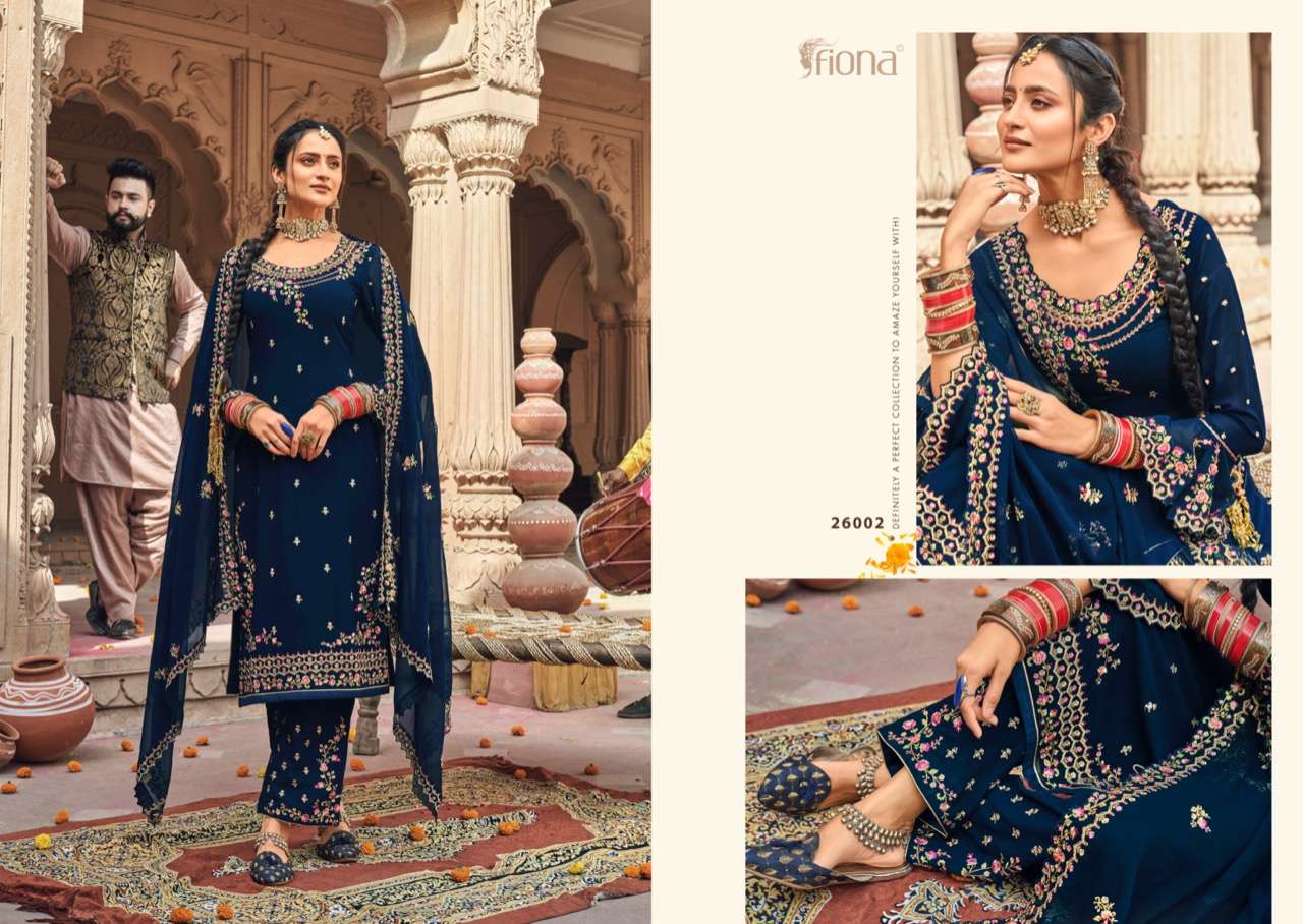 Fiona Kudi Silk Georgette With Embroidery And Sequence Work Salwar Suits Catalog
