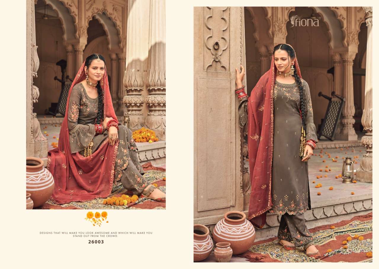 Fiona Kudi Silk Georgette With Embroidery And Sequence Work Salwar Suits Catalog