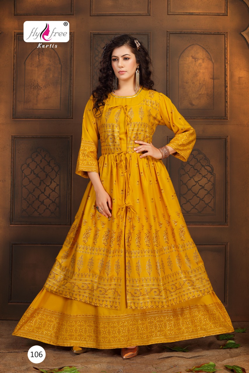 Fly Free  Solar Buy Designer Ladies Long Gowns Style  Kurti Catalog