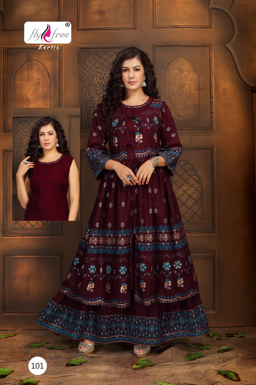 Fly Free  Solar Buy Designer Ladies Long Gowns Style  Kurti Catalog