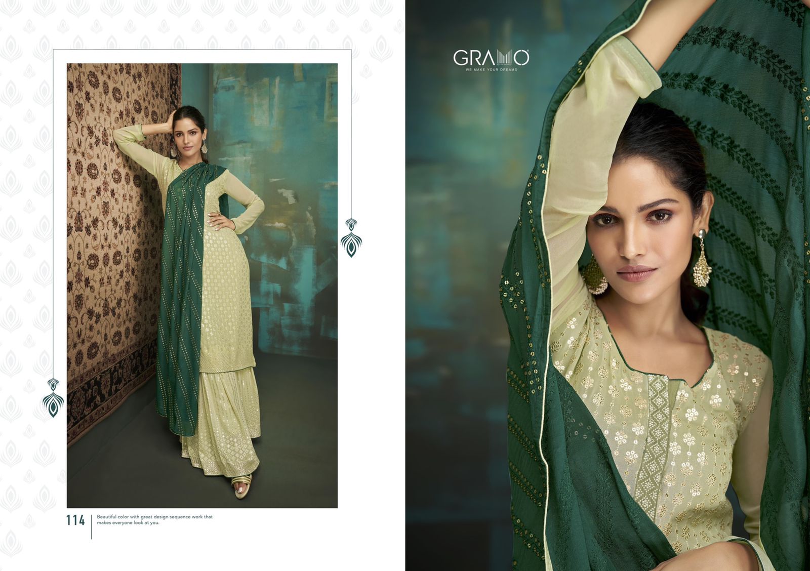 Gramo Bride Vol 1 Georgette Wear Designer Salwar Kameez Catalog
