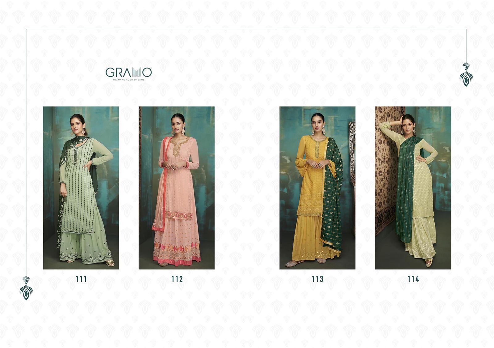Gramo Bride Vol 1 Georgette Wear Designer Salwar Kameez Catalog