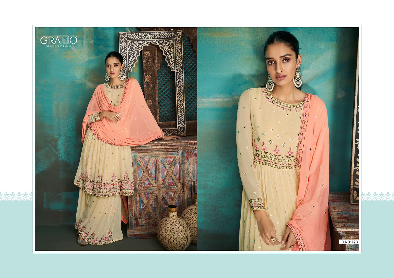 Gramo Navabi  Vol 1 Georgette Wear Designer Salwar Kameez Catalog