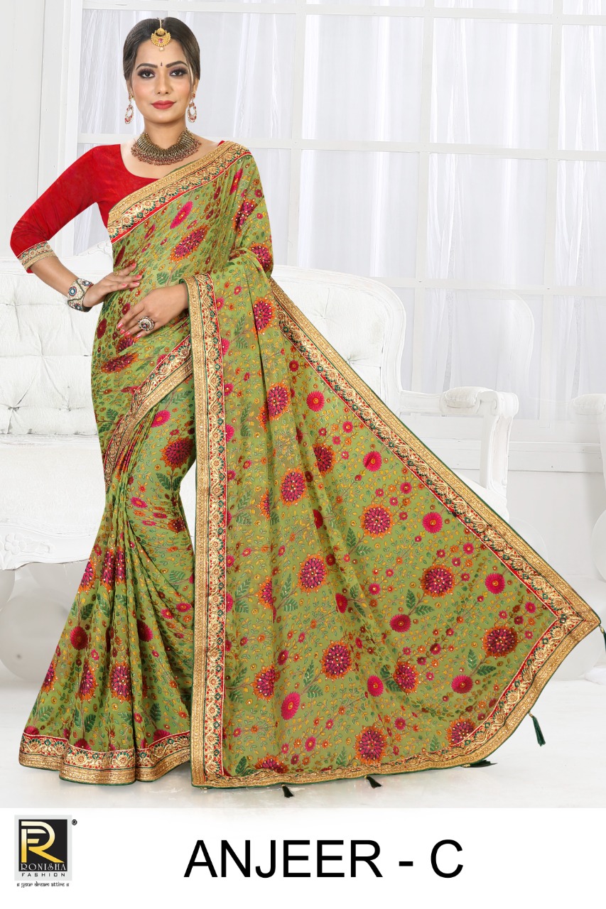 Ranjna Anjeer Brasso Traditional Wear Designer Saree Collection Wholesale Shop