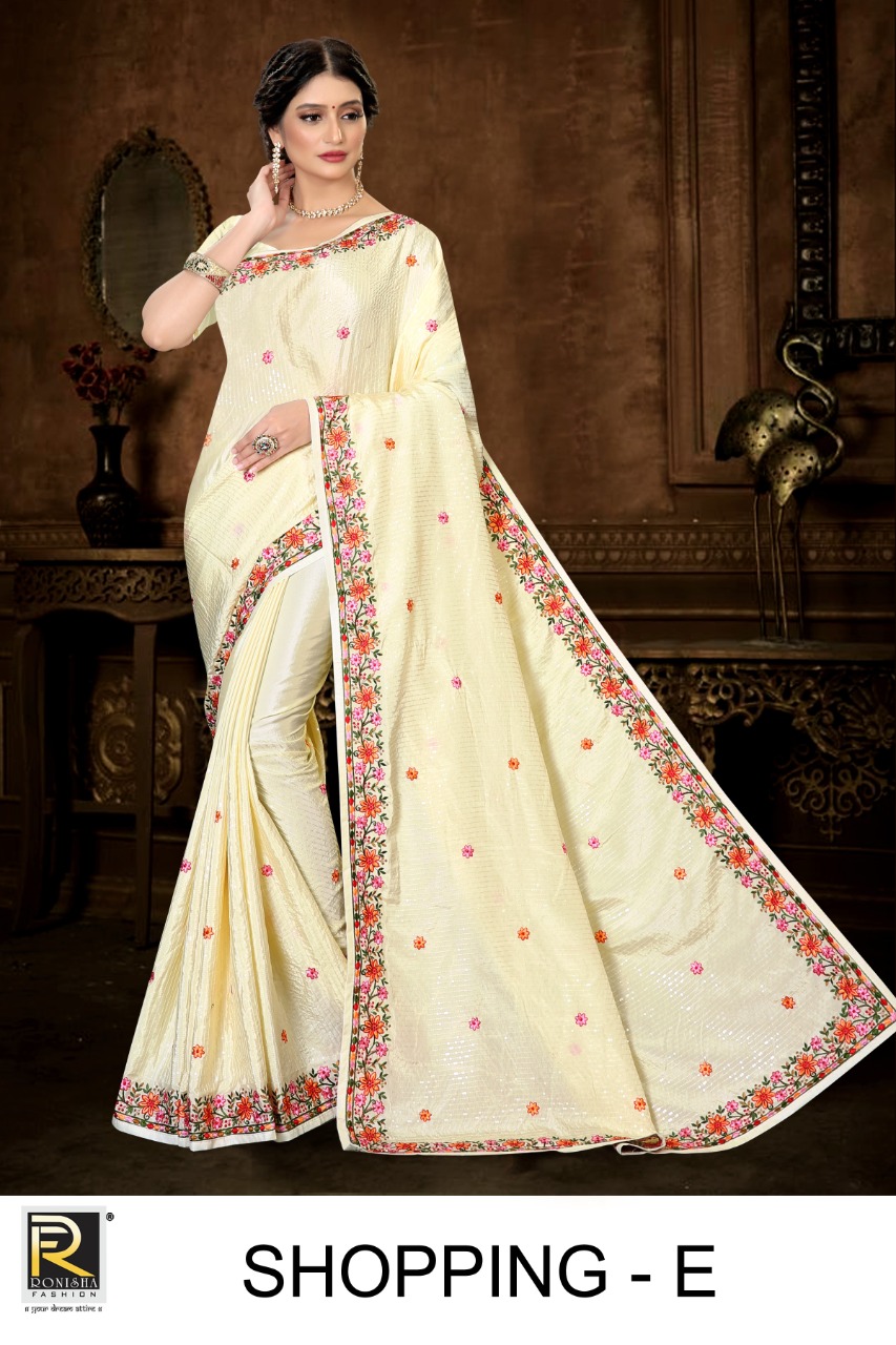 Ranjna Shopping Thread Work Traditional Wear Designer Saree Amazing Collection
