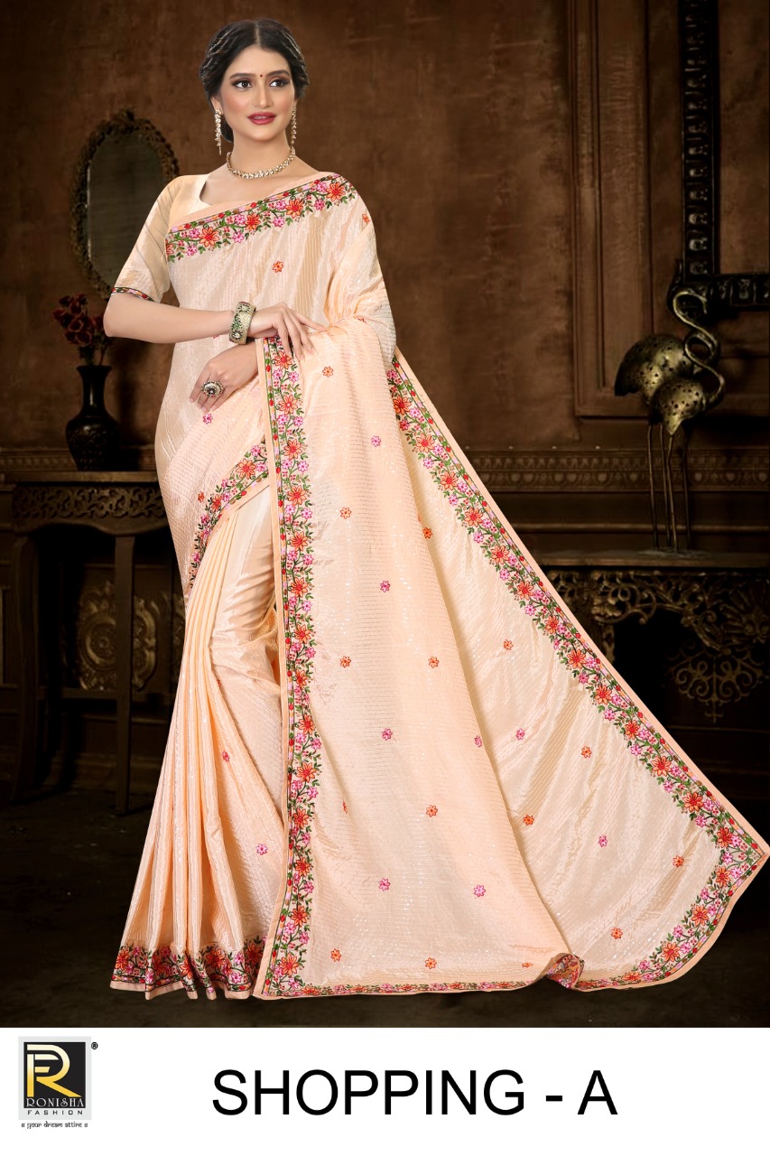 Ranjna Shopping Thread Work Traditional Wear Designer Saree Amazing Collection