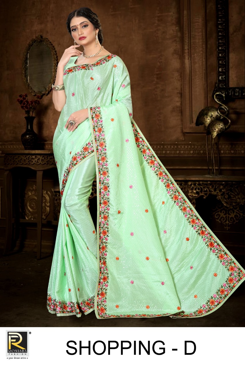 Ranjna Shopping Thread Work Traditional Wear Designer Saree Amazing Collection