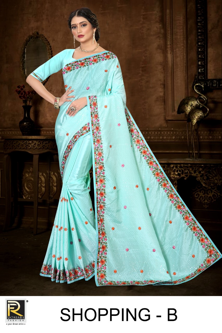 Ranjna Shopping Thread Work Traditional Wear Designer Saree Amazing Collection