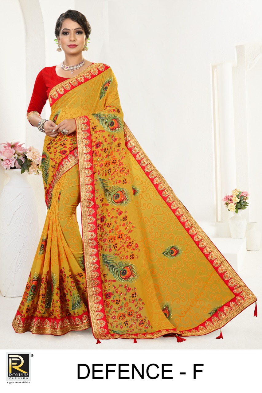 Ranjna Defence Brasso Traditional Wear Designer Saree Collction