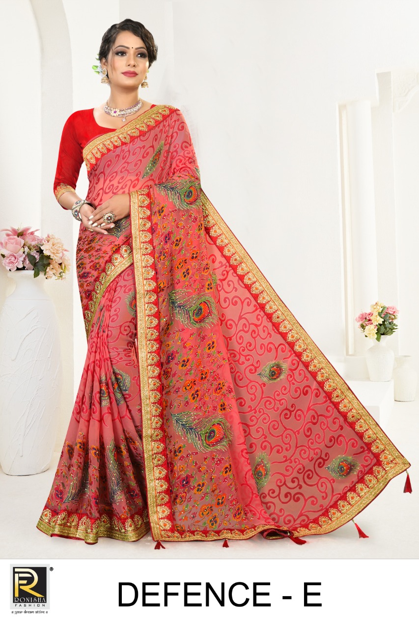 Ranjna Defence Brasso Traditional Wear Designer Saree Collction
