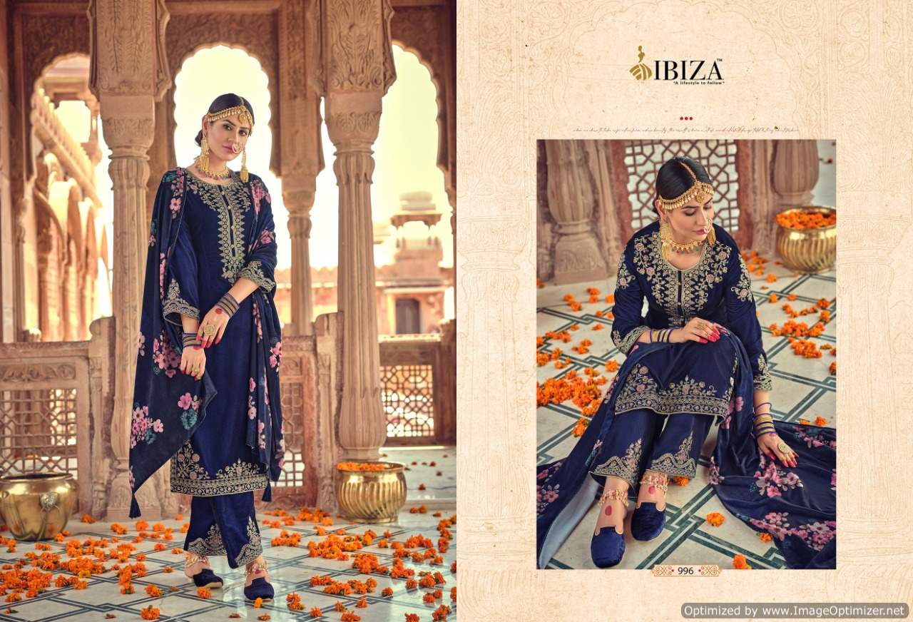 Ibiza Arushi Wedding Wear Velvet Designer Salwar Kameez Catalog