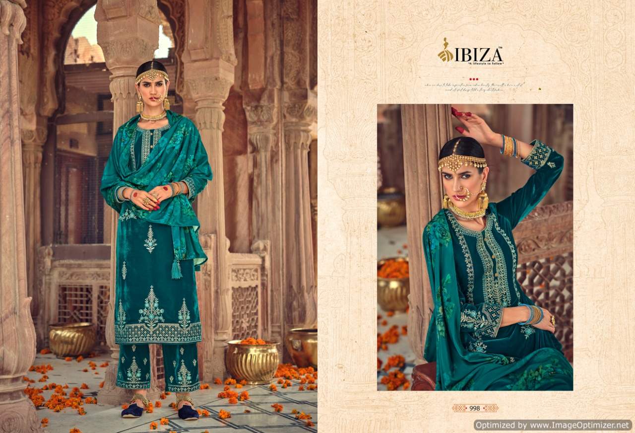 Ibiza Arushi Wedding Wear Velvet Designer Salwar Kameez Catalog