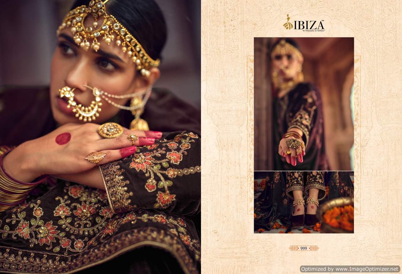 Ibiza Arushi Wedding Wear Velvet Designer Salwar Kameez Catalog
