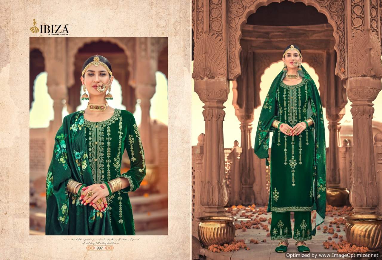 Ibiza Arushi Wedding Wear Velvet Designer Salwar Kameez Catalog