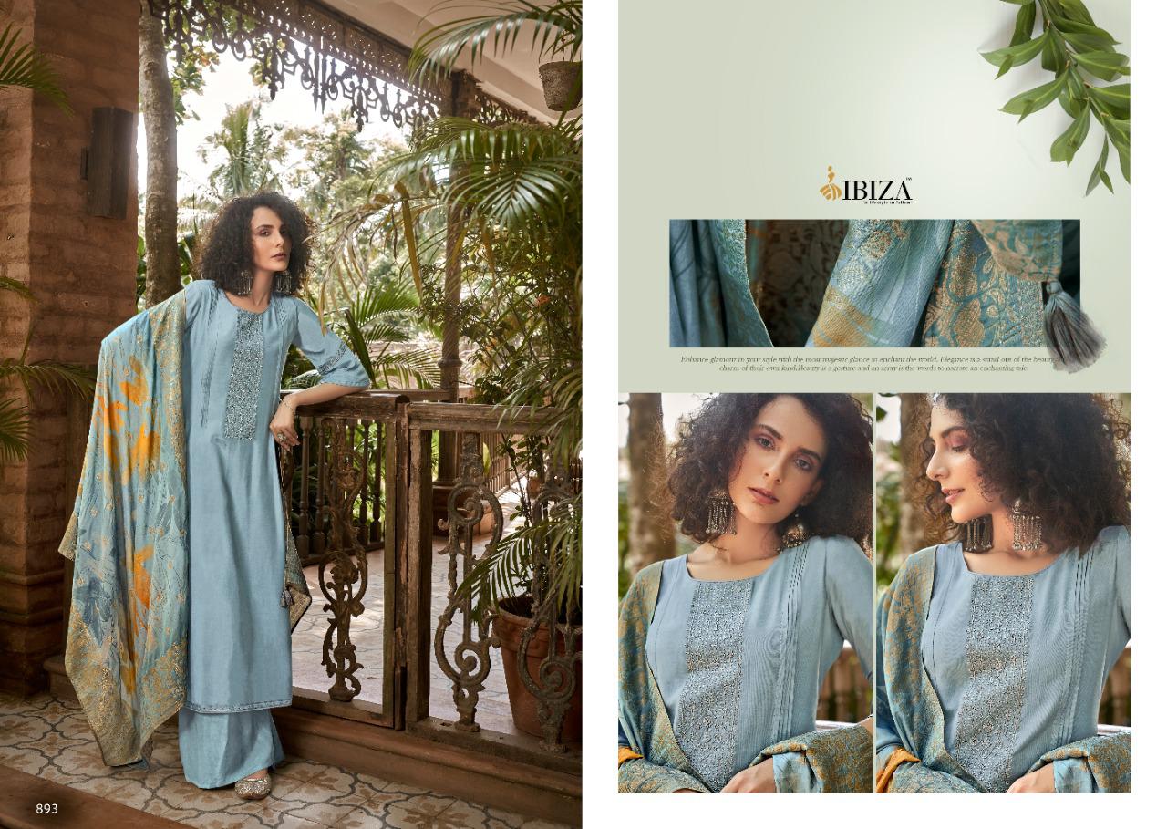 Ibiza Ashiyana Masleen Silk Embroidery Salwar Kameez Catalog
