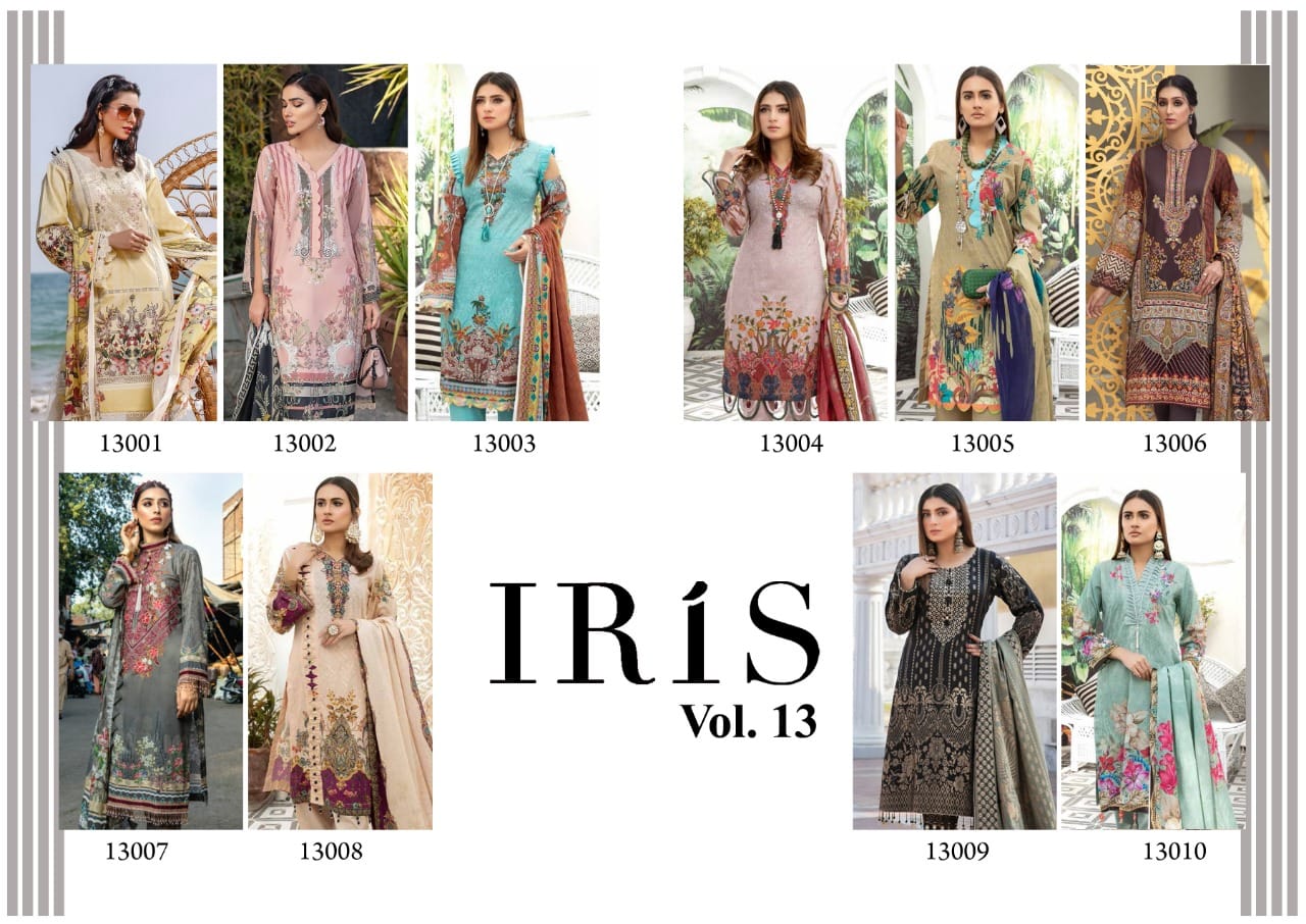 Iris Vol 13  Pure Cotton Dress Materials With Wholesale  Price
